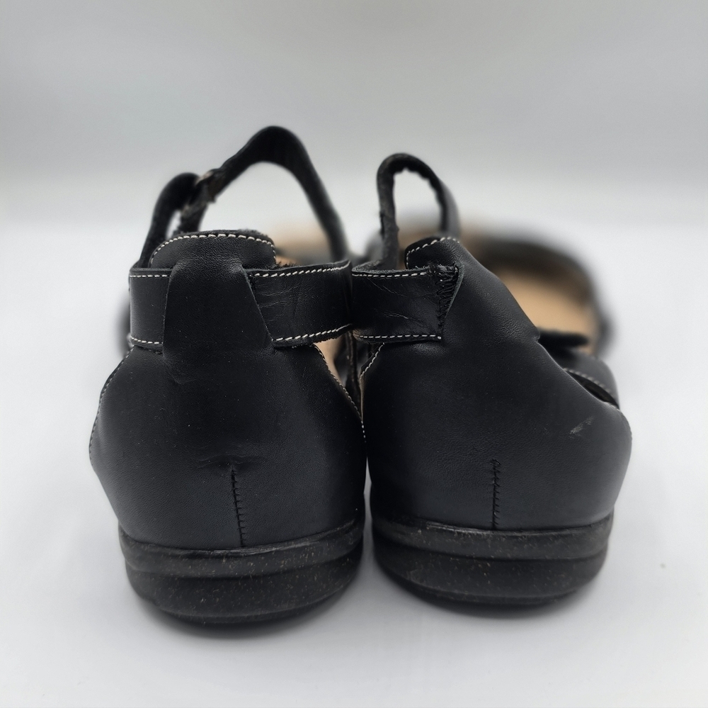 Clarks® Roseville Cove Women's Leather SandalsShoes Size 10 Black Cushioned - Picture 11 of 14